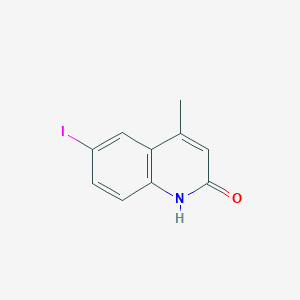 molecular formula C10H8INO B8659378 6-Iodo-4-methylquinoline-2(1H)-one 