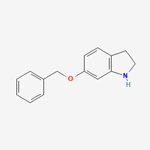 molecular formula C15H15NO B8659382 6-(Benzyloxy)indoline 