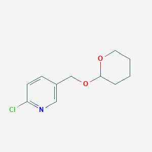 B8659423 2-Chloro-5-{[(oxan-2-yl)oxy]methyl}pyridine CAS No. 132951-11-2