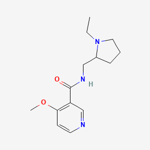 molecular formula C14H21N3O2 B8659439 N-((1-Ethyl-2-pyrrolidinyl)methyl)-4-methoxynicotinamide CAS No. 65515-22-2