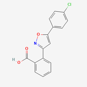 molecular formula C16H10ClNO3 B8659472 2-[5-(4-Chlorophenyl)-1,2-oxazol-3-yl]benzoic acid CAS No. 65349-26-0