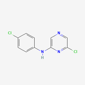 molecular formula C10H7Cl2N3 B8659513 (4-Chloro-phenyl)-(6-chloro-pyrazin-2-yl)-amine 