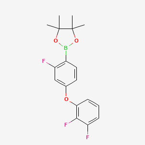 molecular formula C18H18BF3O3 B8659523 2-(4-(2,3-Difluorophenoxy)-2-fluorophenyl)-4,4,5,5-tetramethyl-1,3,2-dioxaborolane 