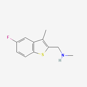 molecular formula C11H12FNS B8659544 (5-fluoro-3-methylbenzo[b]thiophen-2-yl)-N-methylmethanamine CAS No. 709649-51-4