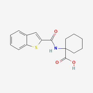 molecular formula C16H17NO3S B8659551 1-[(2-Benzothienylcarbonyl)amino]cyclohexanecarboxylic acid CAS No. 652171-96-5