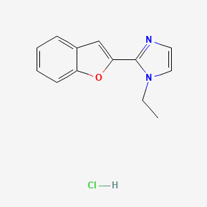 molecular formula C13H13ClN2O B8659584 1-Ethyl-2-(benzofuran-2-yl)imidazole hydrochloride CAS No. 150985-48-1