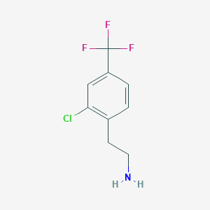 molecular formula C9H9ClF3N B8659599 2-(2-Chloro-4-(trifluoromethyl)phenyl)ethanamine 