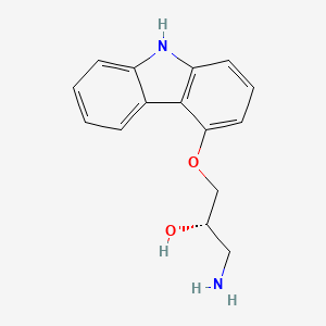 molecular formula C15H16N2O2 B8659613 4-[(S)-2-Hydroxy-3-aminopropoxy]-9H-carbazole 