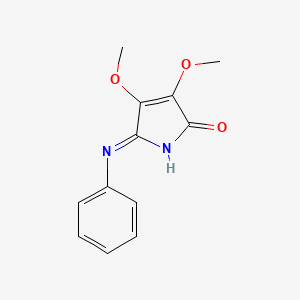 molecular formula C12H12N2O3 B8659651 5-Anilino-3,4-dimethoxy-2H-pyrrol-2-one CAS No. 93562-58-4