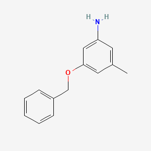 molecular formula C14H15NO B8659666 3-(Benzyloxy)-5-methylaniline 