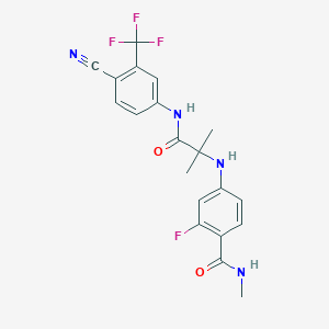 4-((1-((4-cyano-3-(trifluoromethyl)phenyl)amino)-2-methyl-1-oxopropan-2-yl)amino)-2-fluoro-N-methylbenzamide