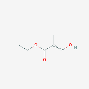 molecular formula C6H10O3 B8659718 Ethyl 3-hydroxy-2-methyl-2-propenoate CAS No. 54843-13-9