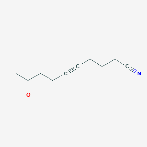 molecular formula C10H13NO B8659731 5-Decynenitrile, 9-oxo- CAS No. 59250-81-6