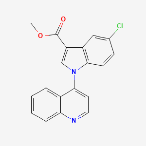 molecular formula C19H13ClN2O2 B8659747 Methyl 5-chloro-1-(quinolin-4-yl)-1H-indole-3-carboxylate CAS No. 649551-04-2