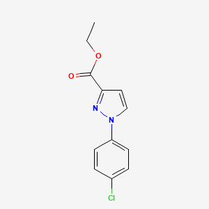 molecular formula C12H11ClN2O2 B8659765 Ethyl 1-(4-chlorophenyl)pyrazole-3-carboxylate 