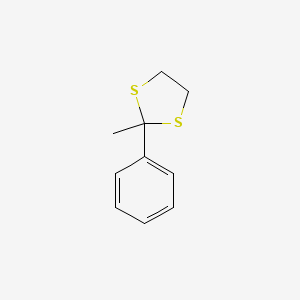 molecular formula C10H12S2 B8659790 2-Methyl-2-phenyl-1,3-dithiolane CAS No. 5769-02-8