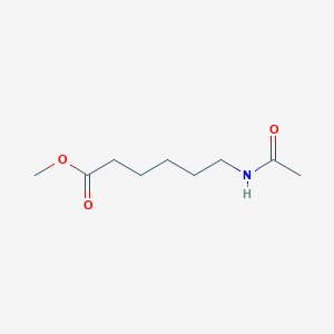molecular formula C9H17NO3 B8659827 Methyl 6-acetamidohexanoate 