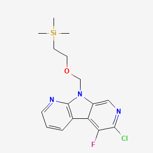 molecular formula C16H19ClFN3OSi B8659856 6-Chloro-5-fluoro-9-((2-(trimethylsilyl)ethoxy)methyl)-9H-pyrrolo[2,3-b:5,4-c']dipyridine 