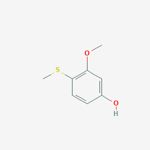 molecular formula C8H10O2S B8659879 3-Methoxy-4-(methylsulfanyl)phenol CAS No. 19555-09-0
