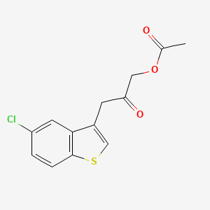 molecular formula C13H11ClO3S B8659948 3-(5-Chlorobenzo[b]thiophen-3-yl)-2-oxopropyl acetate CAS No. 851547-91-6