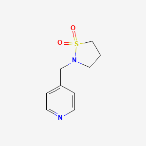 2-[(Pyridin-4-yl)methyl]-1lambda~6~,2-thiazolidine-1,1-dione