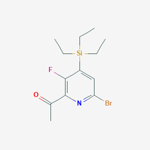 1-(6-Bromo-3-fluoro-4-triethylsilanyl-pyridin-2-yl)-ethanone