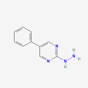 molecular formula C10H10N4 B8660102 2-Hydrazino-5-phenylpyrimidine 