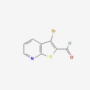 molecular formula C8H4BrNOS B8660120 3-Bromothieno[2,3-b]pyridine-2-carbaldehyde 