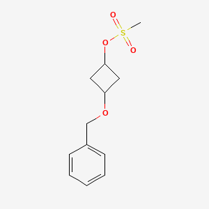 molecular formula C12H16O4S B8660126 3-Benzyloxycyclobutyl methanesulphonate CAS No. 233276-36-3