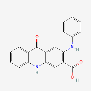 molecular formula C20H14N2O3 B8660127 3-Acridinecarboxylic acid, 9,10-dihydro-9-oxo-2-(phenylamino)- CAS No. 101904-51-2
