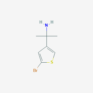 molecular formula C7H10BrNS B8660142 2-(5-Bromothiophen-3-yl)propan-2-amine 