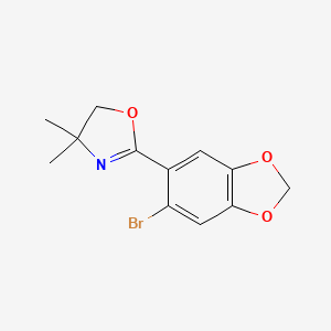 2-(6-bromo-1,3-benzodioxol-5-yl)-4,4-dimethyl-5H-oxazole