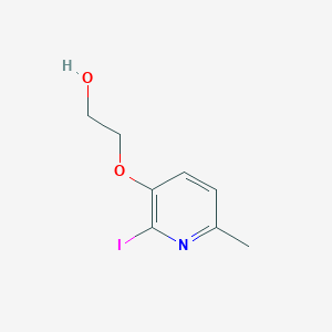 molecular formula C8H10INO2 B8660179 2-(2-Iodo-6-methylpyridin-3-yloxy)ethanol CAS No. 443955-66-6