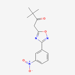3,3-Dimethyl-1-[3-(3-nitrophenyl)-1,2,4-oxadiazol-5-yl]butan-2-one