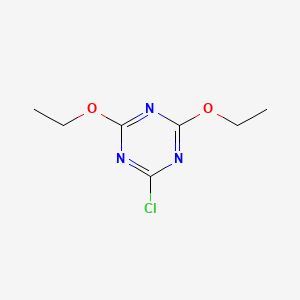 molecular formula C7H10ClN3O2 B8660215 2-Chloro-4,6-diethoxy-1,3,5-triazine CAS No. 30894-75-8
