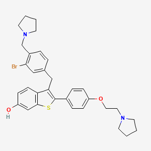 3-(3-Bromo-4-pyrrolidin-1-ylmethyl-benzyl)-2-[4-pyrrolidin-1-yl-ethoxy)-phenyl]-benzo[b]thiophen-6-ol