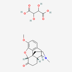 molecular formula C22H27NO9 B8660229 (4R,4aR,7aR,12bS)-9-methoxy-3-methyl-1,2,4,4a,5,6,7a,13-octahydro-4,12-methanobenzofuro[3,2-e]isoquinolin-7-one;2,3-dihydroxybutanedioic acid 