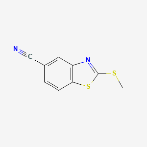 molecular formula C9H6N2S2 B8660274 2-Methylsulfanylbenzothiazole-5-carbonitrile 