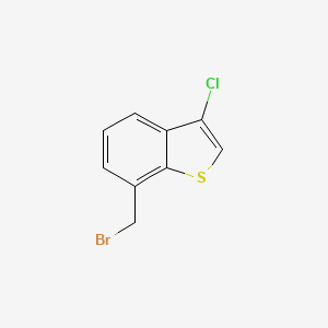 molecular formula C9H6BrClS B8660288 7-Bromomethyl3-chlorobenzo[b]thiophene 