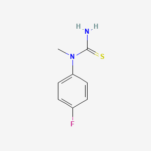 molecular formula C8H9FN2S B8660318 1-(4-Fluorophenyl)-1-methylthiourea 
