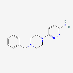 molecular formula C15H19N5 B8660323 6-(4-Benzylpiperazin-1-yl)pyridazin-3-ylamine 