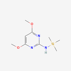 molecular formula C9H17N3O2Si B8660330 4,6-Dimethoxy-N-(trimethylsilyl)pyrimidin-2-amine CAS No. 110860-61-2