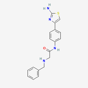 Acetamide, N-[4-(2-amino-4-thiazolyl)phenyl]-2-[(phenylmethyl)amino]-