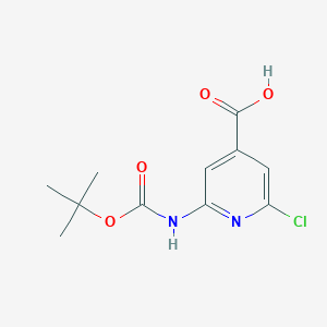 molecular formula C11H13ClN2O4 B8660394 2-(Tert-butoxycarbonylamino)-6-chloroisonicotinic acid 