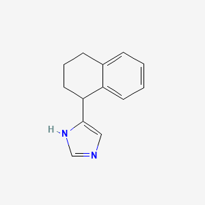 molecular formula C13H14N2 B8660427 4-(1,2,3,4-Tetrahydronaphthalen-1-yl)-1H-imidazole 