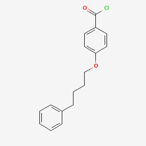 molecular formula C17H17ClO2 B8660460 Benzoyl chloride, 4-(4-phenylbutoxy)- CAS No. 108807-05-2