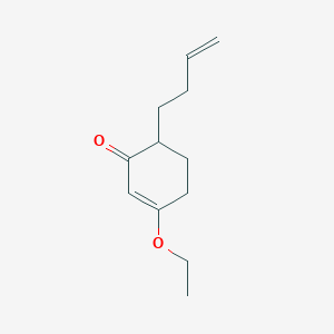 molecular formula C12H18O2 B8660468 6-(3-Butenyl)-3-ethoxy-2-cyclohexen-1-one CAS No. 70436-07-6