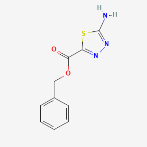 molecular formula C10H9N3O2S B8660470 Benzyl 5-amino-1,3,4-thiadiazole-2-carboxylate 