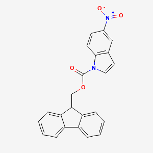 molecular formula C23H16N2O4 B8660476 (9H-Fluoren-9-YL)methyl 5-nitro-1H-indole-1-carboxylate CAS No. 821791-61-1
