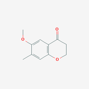 molecular formula C11H12O3 B8660498 6-Methoxy-7-methylchroman-4-one 